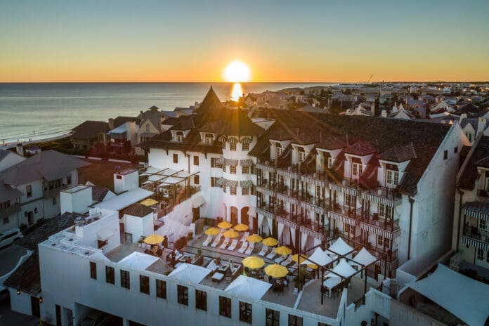The Pearl Aerial Sunset