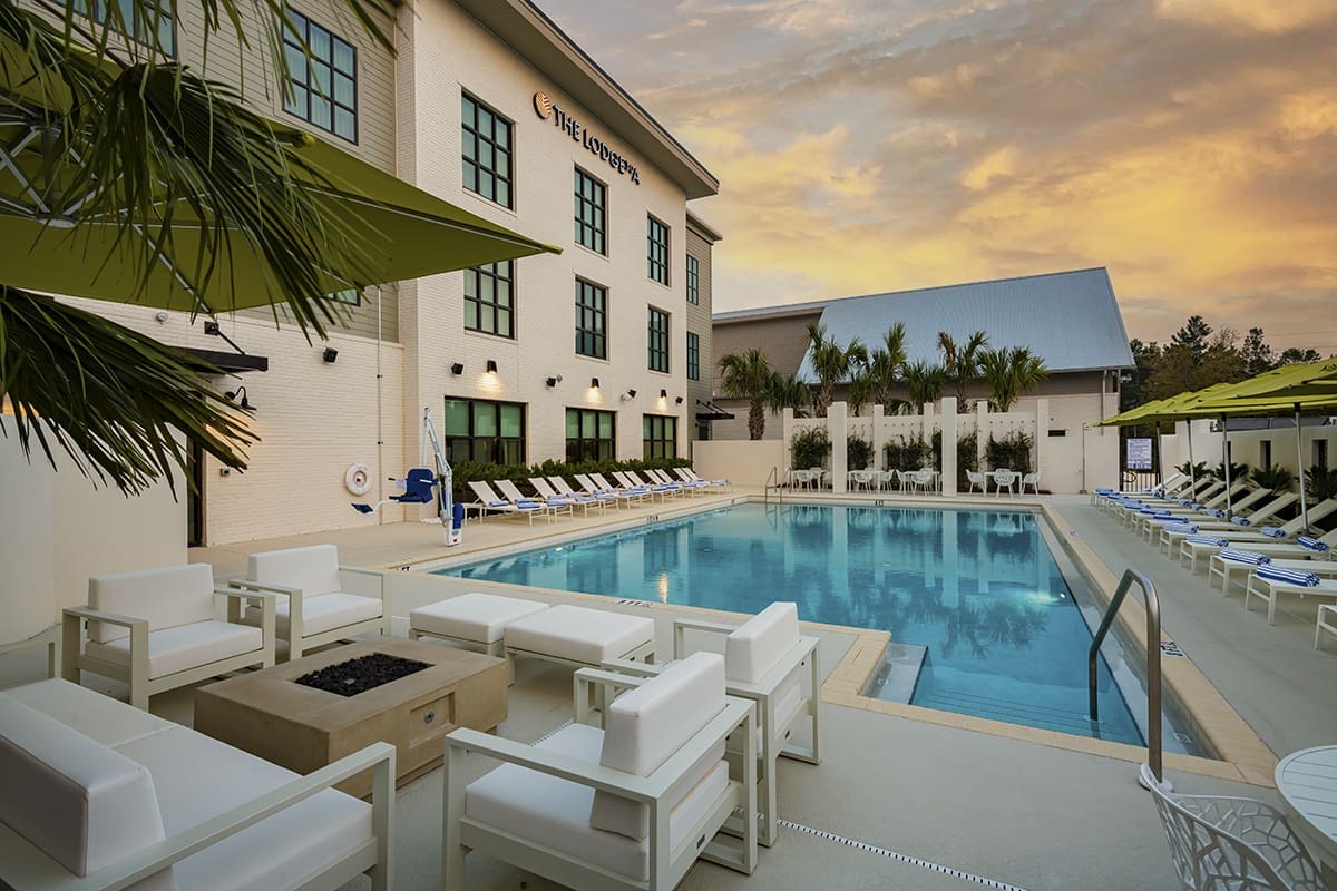 The Lodge 30A Pool Sunset