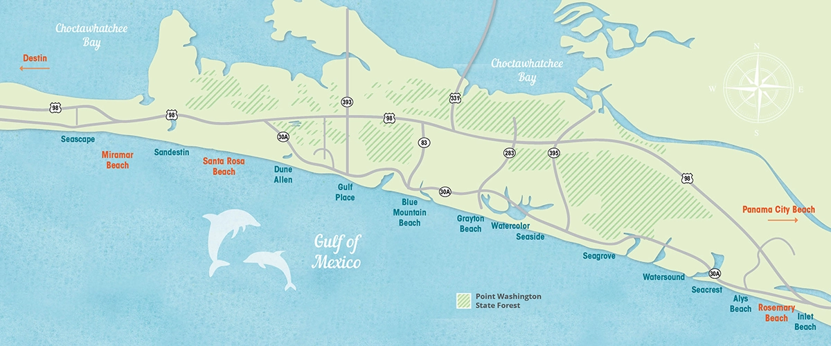 South Walton Map with Neighborhoods South Walton Map with Neighborhoods